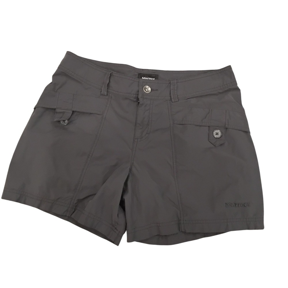 Marmot‎ Womens Hiking Shorts Gray Outdoor Performance Cargo Size 10